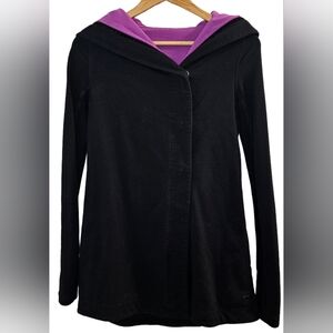 [Lululemon] Reversable Ombre Purple & Black 3 Snap Hooded Jacket Woman Small